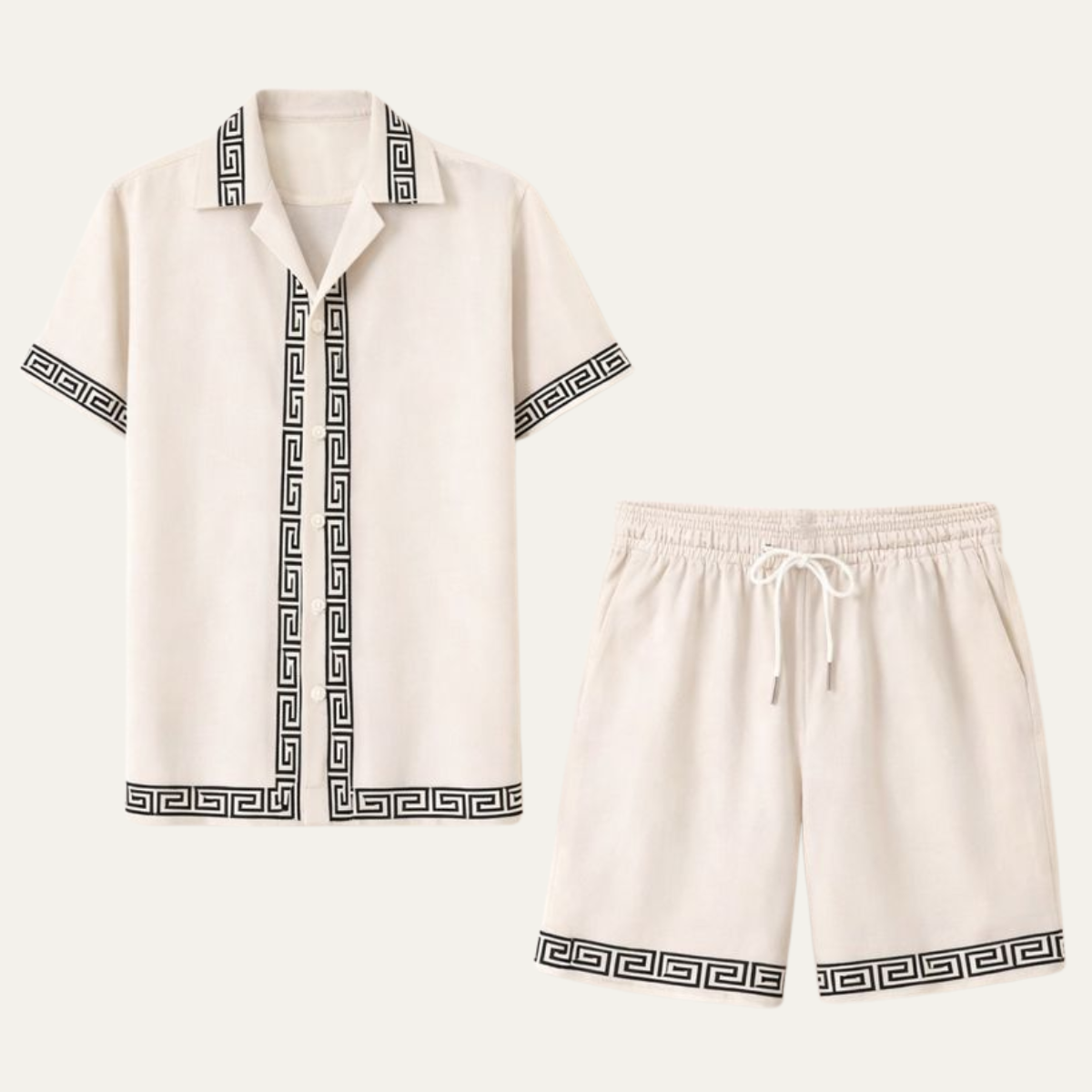 The Glenwood Ridge Men’s Casual Print Set – Shirt & Short