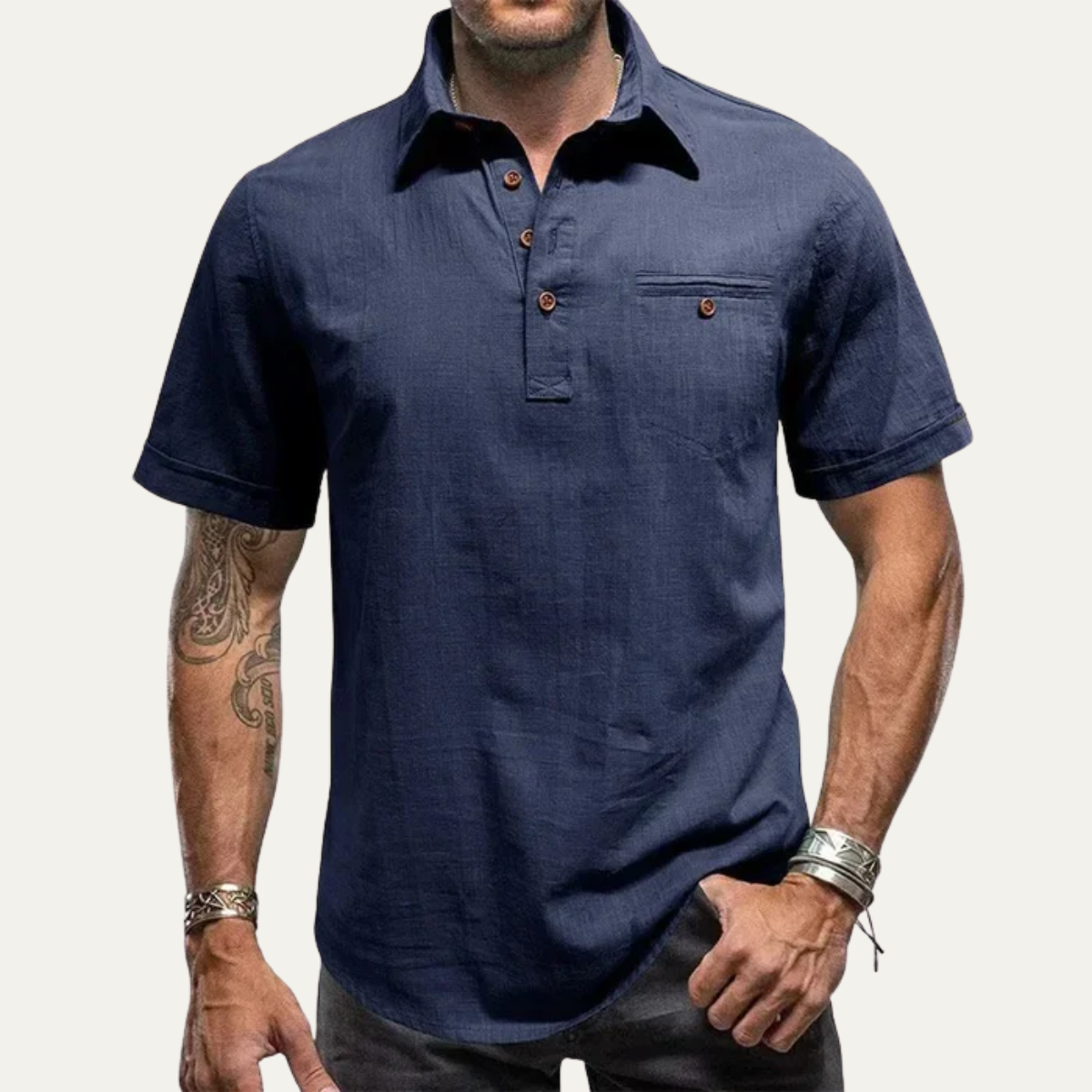 The Kensington Men’s Vintage Casual Linen Shirt