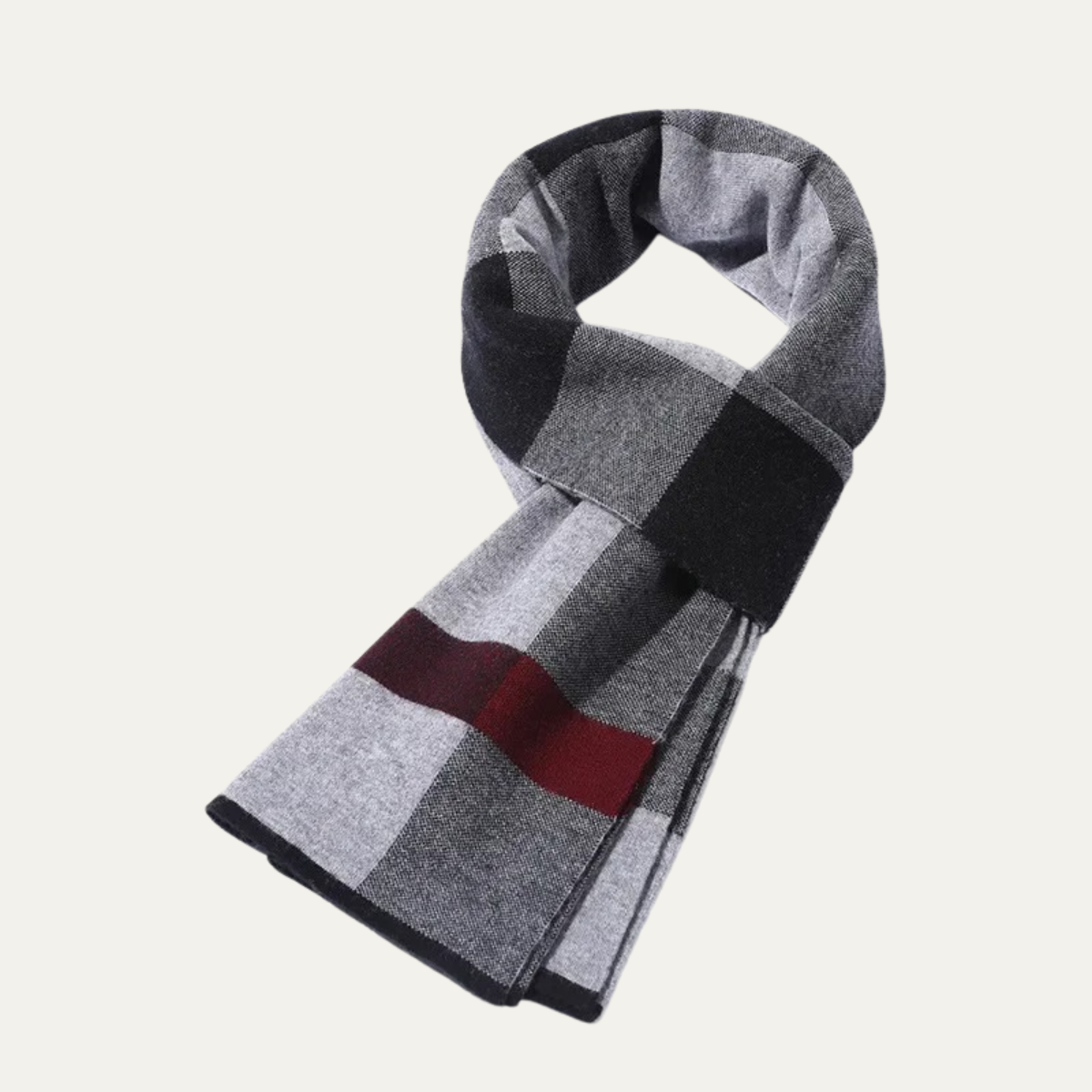 The Highgate Men's Classic Knit Plaid Scarf