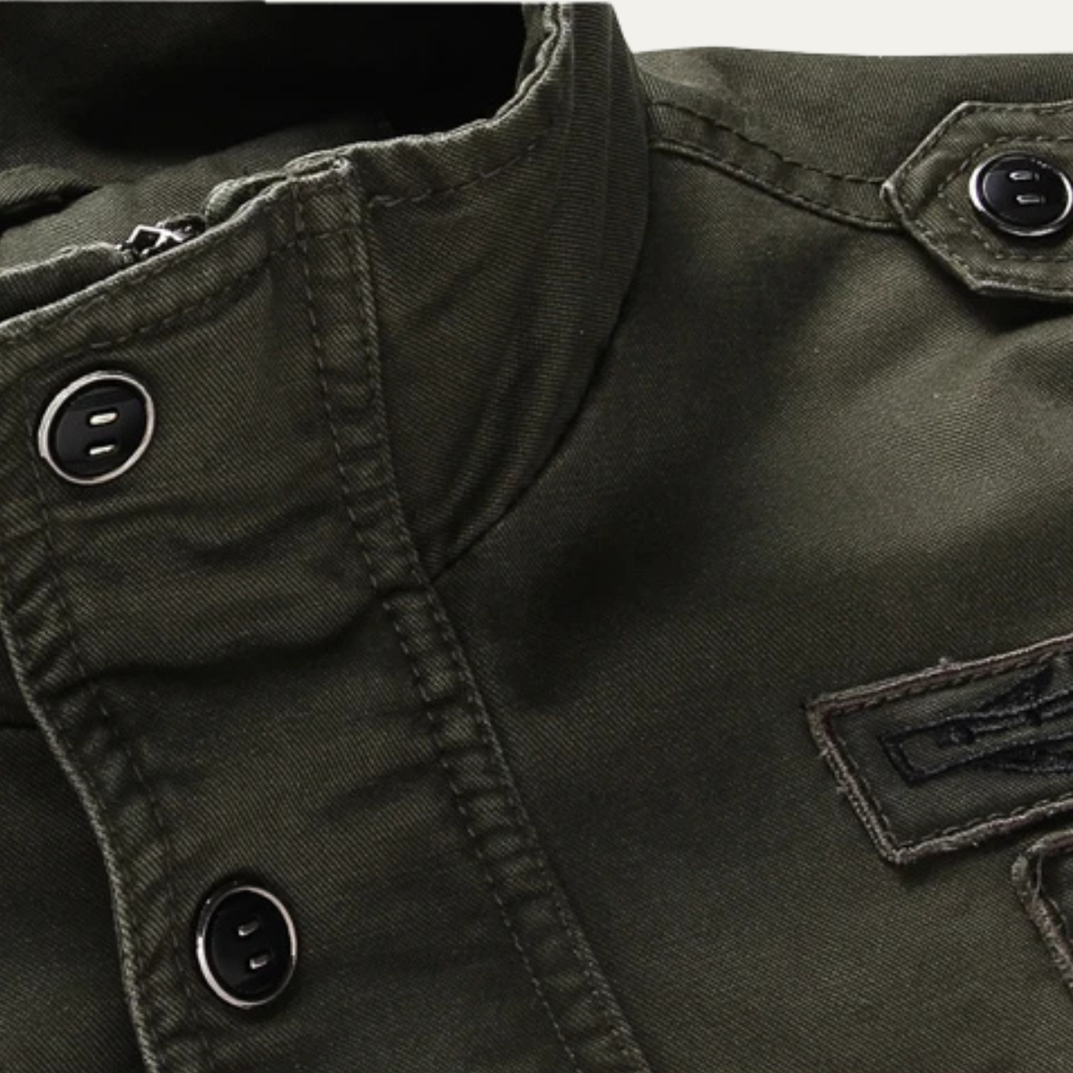 The Capri Men’s Military Stand Collar Cargo Jacket