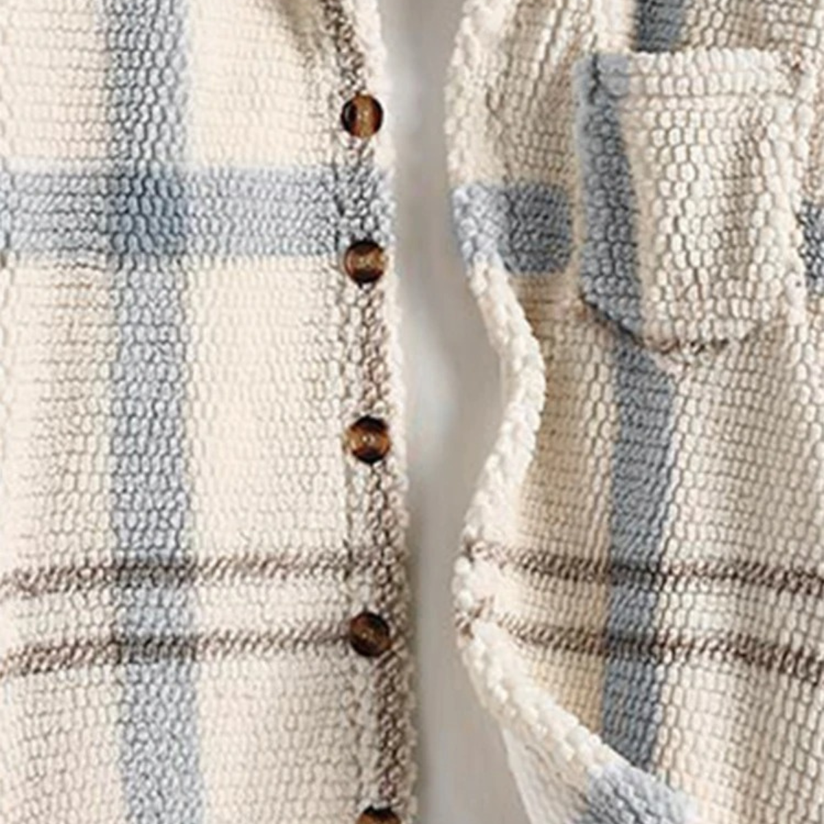 The Millstone Men’s Plaid Fleece Checked Hooded Coat