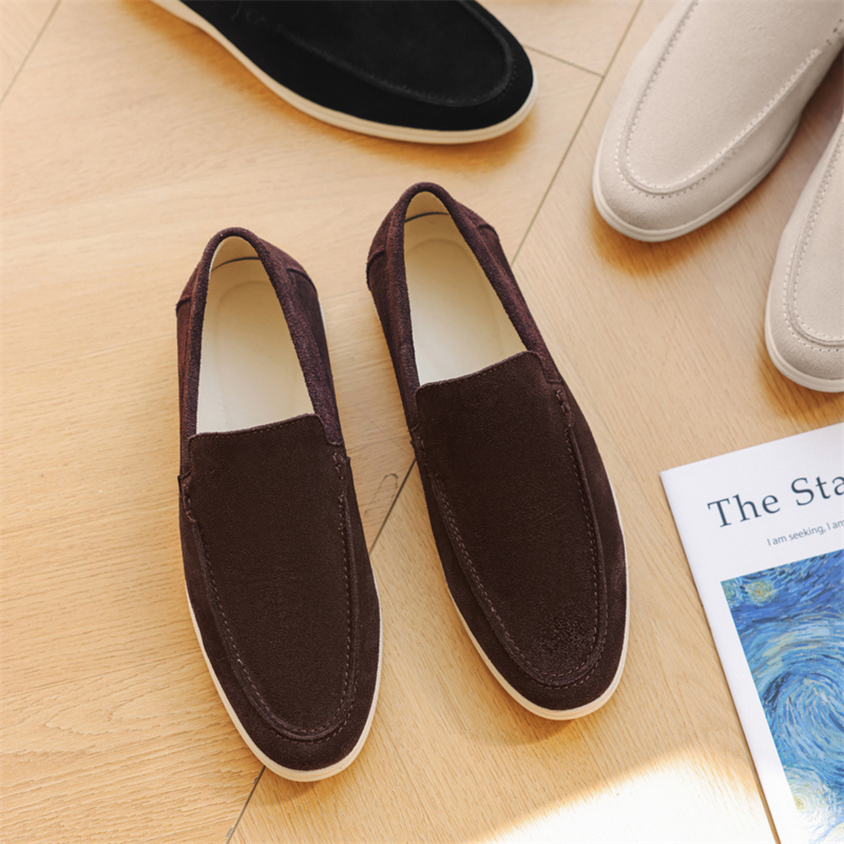 The Lorne Men’s Lightweight Casual Suede Slip On Loafers