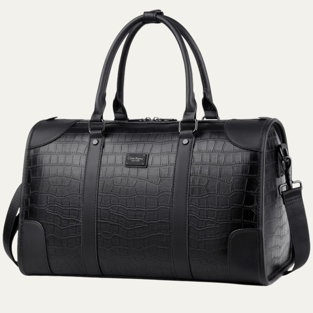 The Greenridge Men’s Luxury Faux Leather Business Duffel Tote Bag