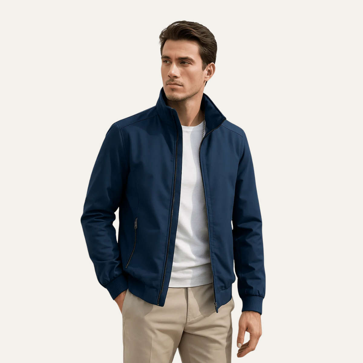 The Chesterfield Men’s Casual Lightweight Bomber Zip Up Jacket