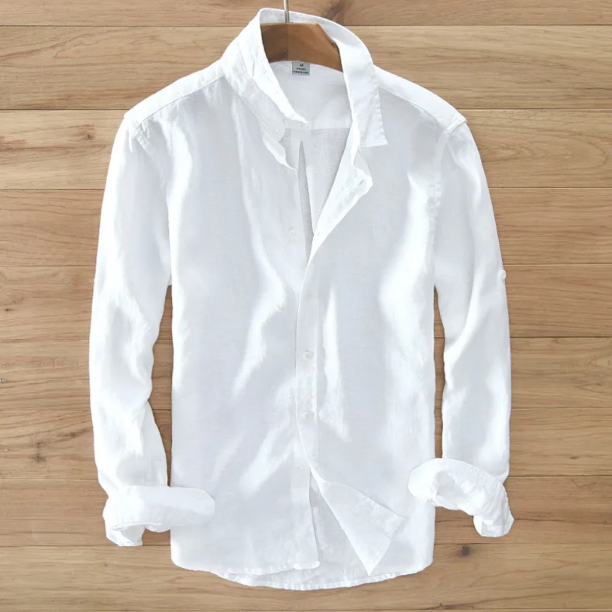 The Woodhall Men’s 100% Linen Italian Style Casual Button Up Shirt