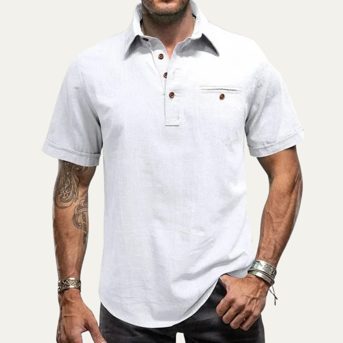 The Merrifield Men’s Retro Casual Linen Shirt