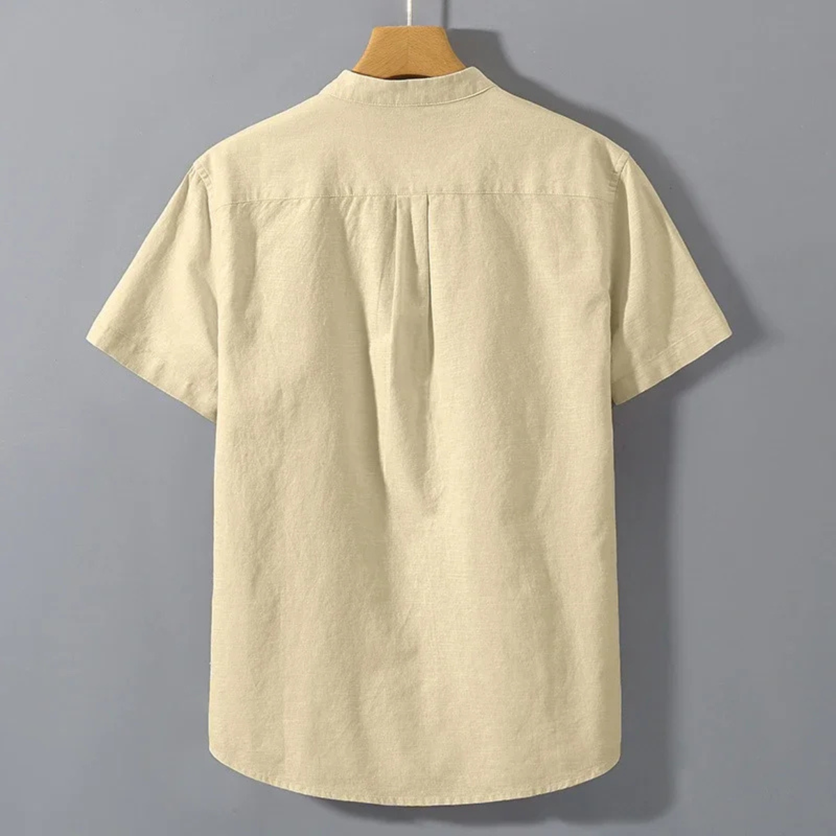 The Genova Men’s Stand Collar Casual Summer Henley Shirt