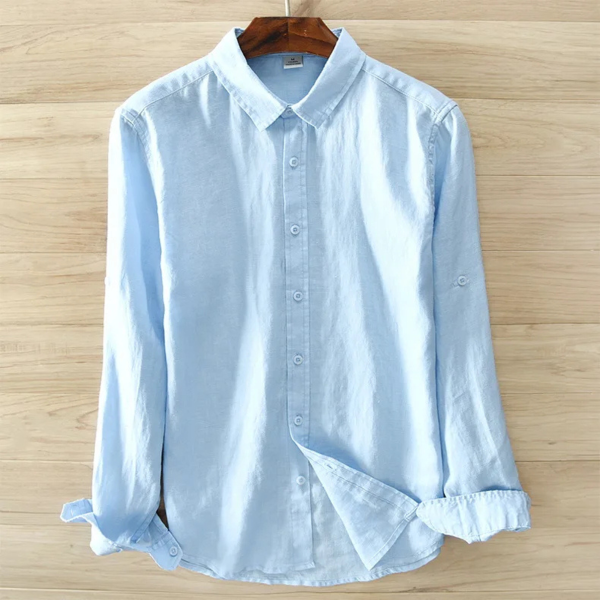 The Woodhall Men’s 100% Linen Italian Style Casual Button Up Shirt