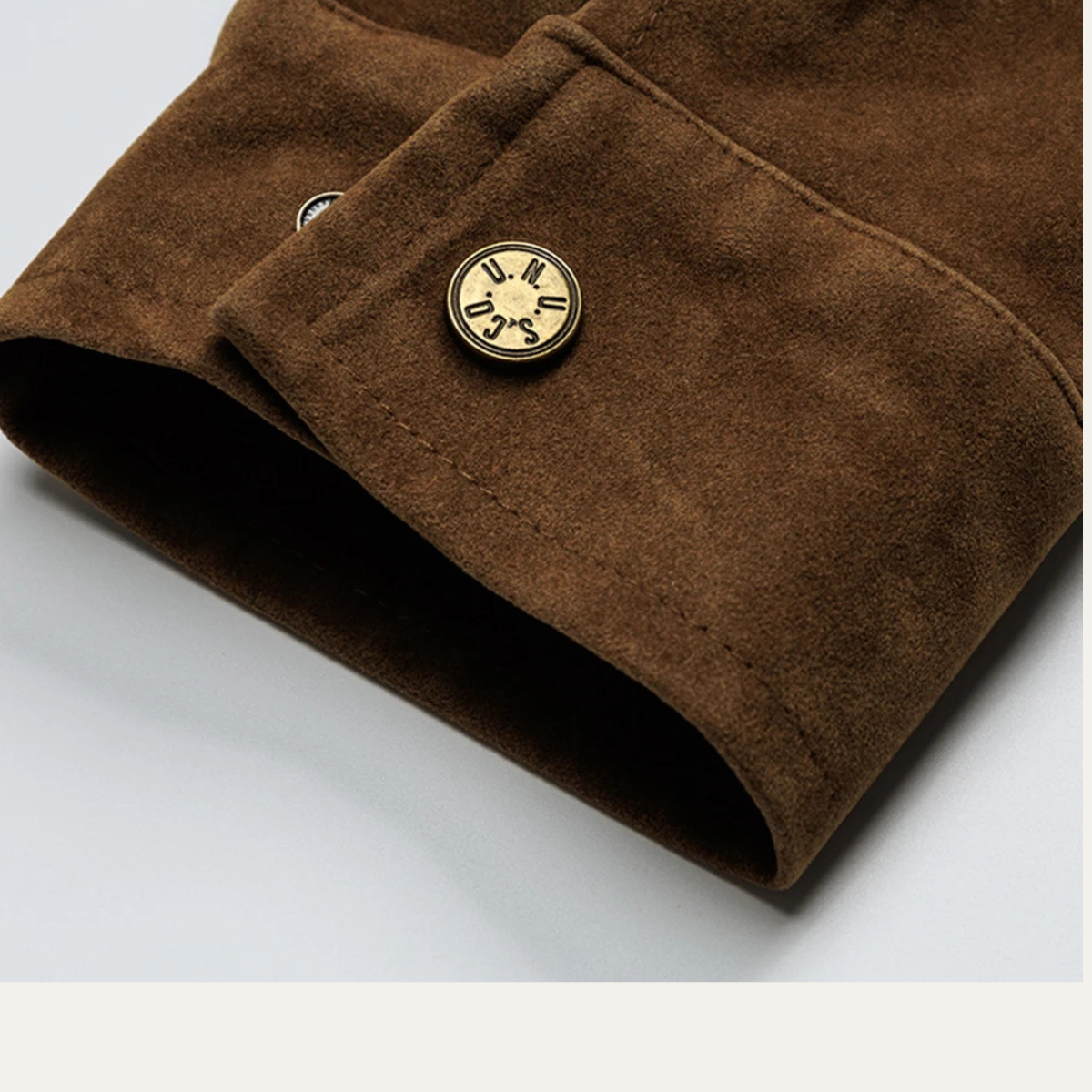 The Caldaro Men’s Retro Zip Up Suede Bomber Jacket