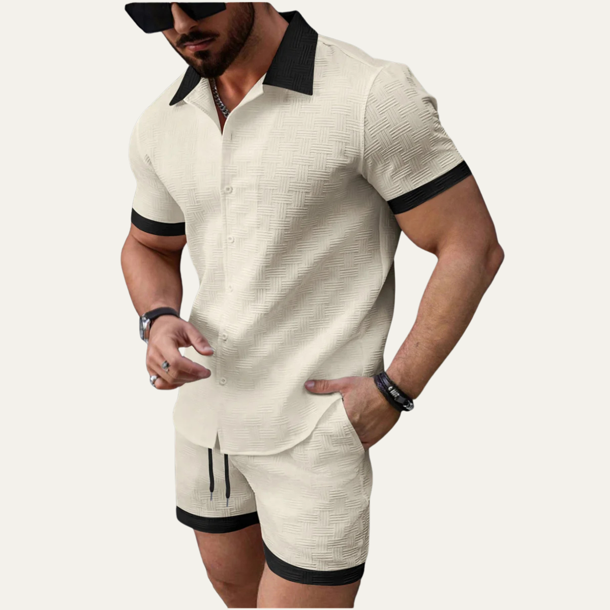 The Arlington Men’s Lightweight Shirt & Shorts Set