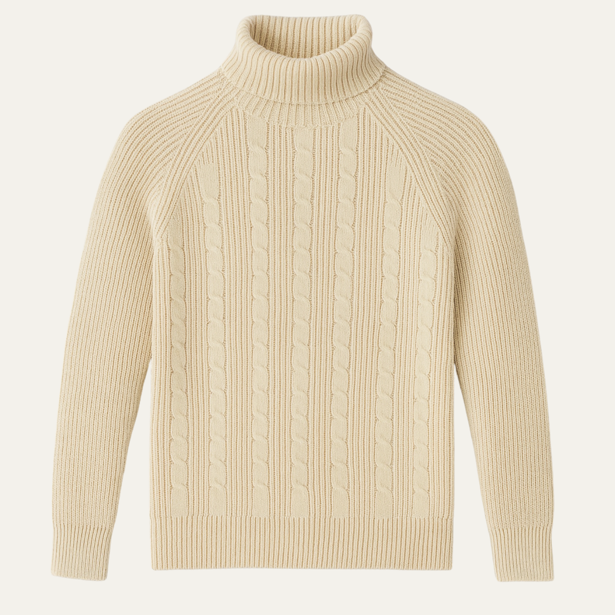 The Richemont Men’s Classic Old Money Cable Knit Turtleneck Sweater