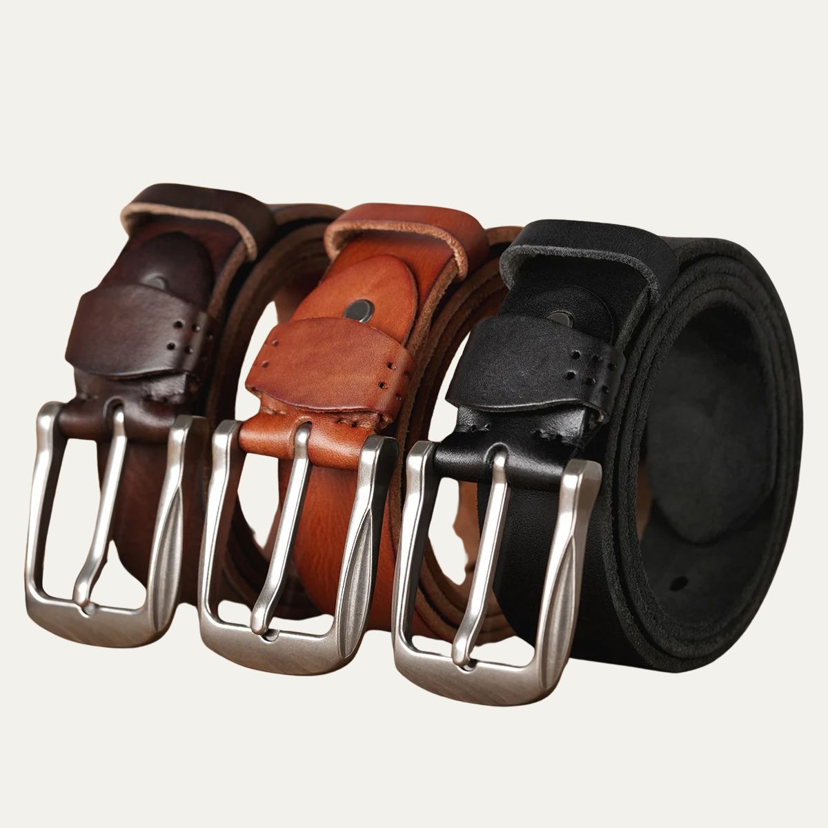 The Farnham Belt – Classic Cowhide Leather, Hand-Finished