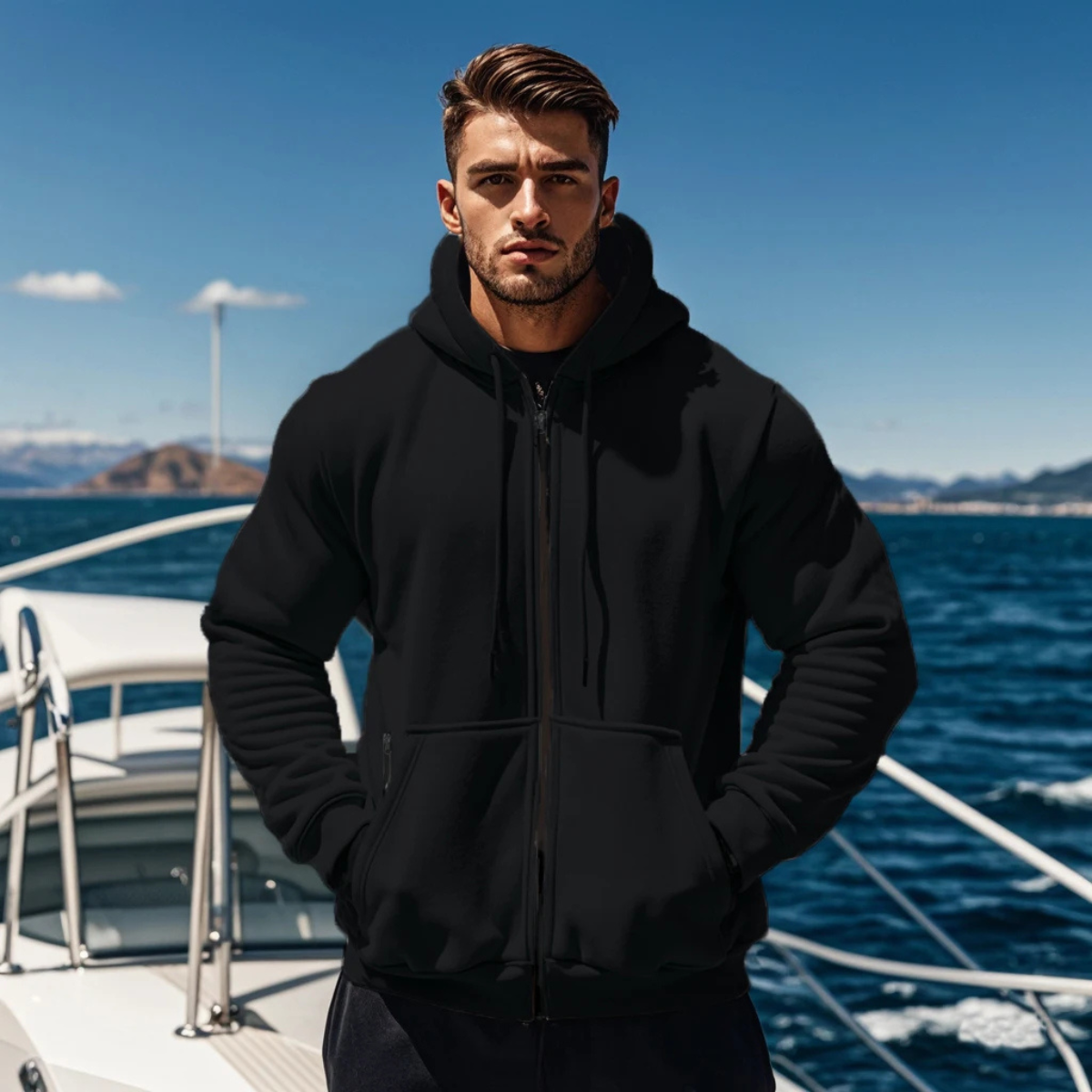 The Lerici Men’s Warm Casual Warm Zip Hoodie Jacket