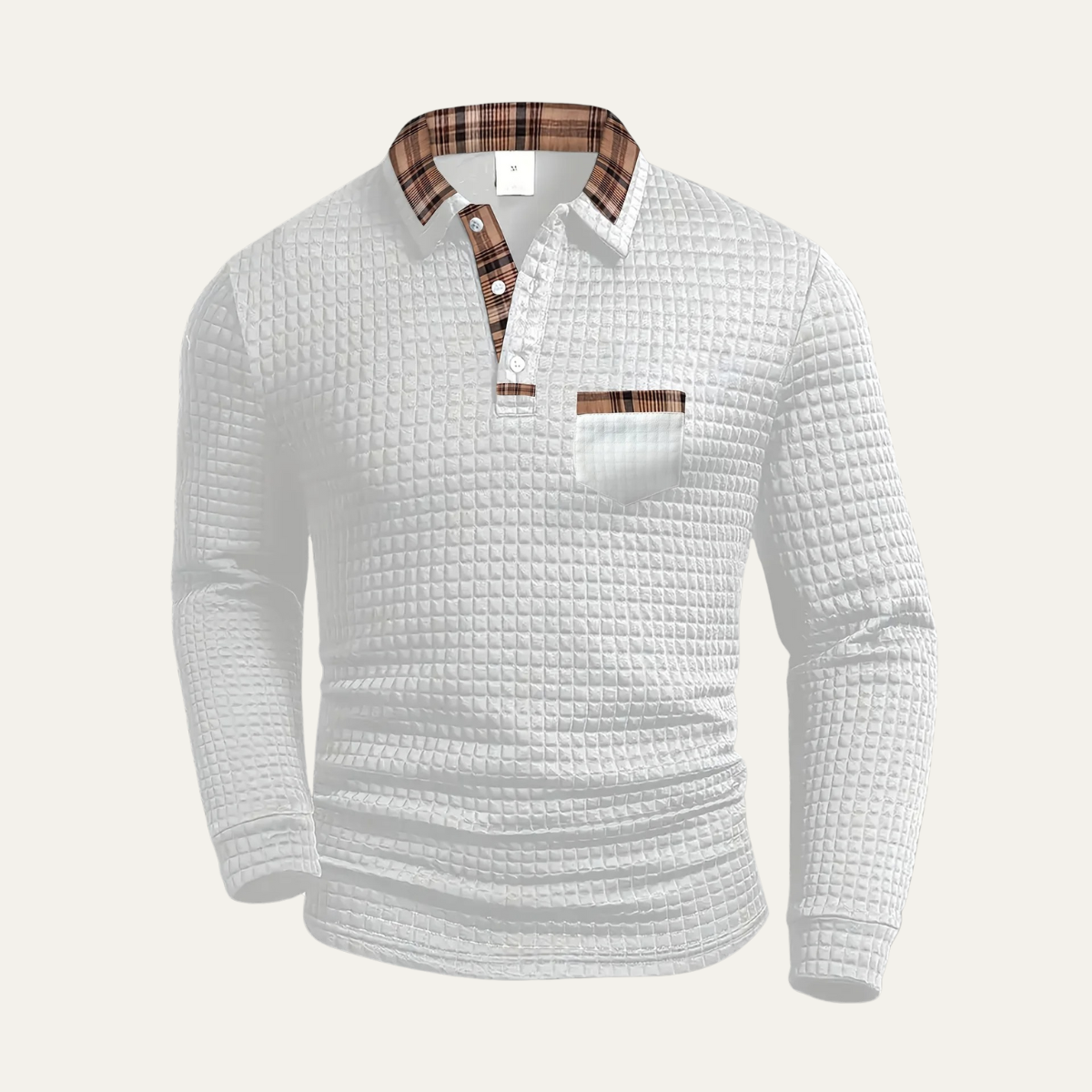 The Monopoli Men’s Casual Waffle Knit Polo Sweater