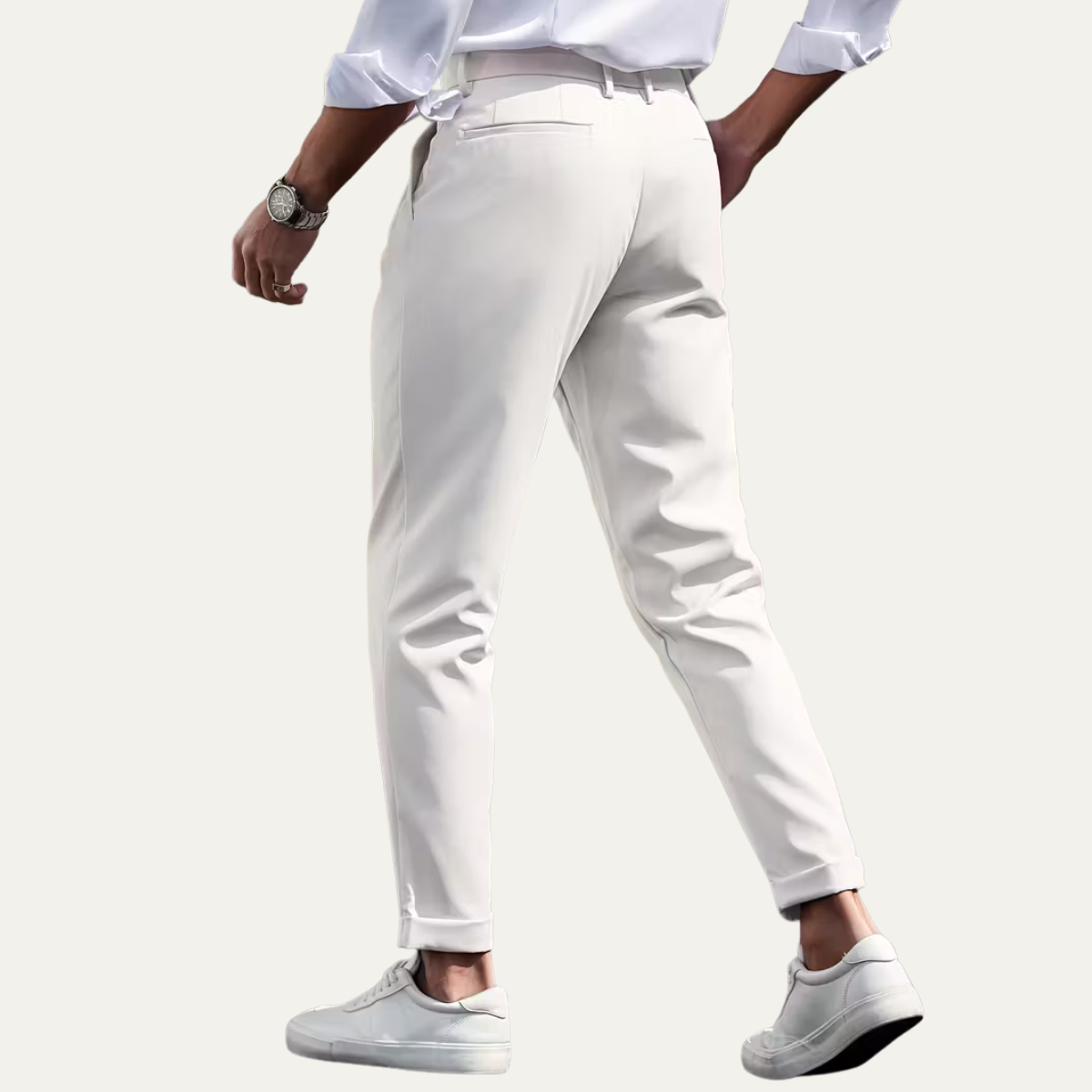The Burleigh Men’s Tailored Slim Fit Pleated Casual Dress Pants