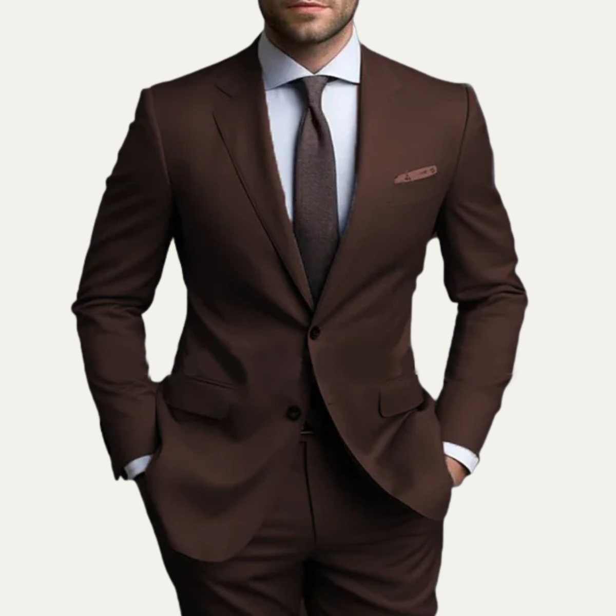 The Langford Men’s Slim Fit 2 Piece Suit – Notched Lapel Blazer & Pants