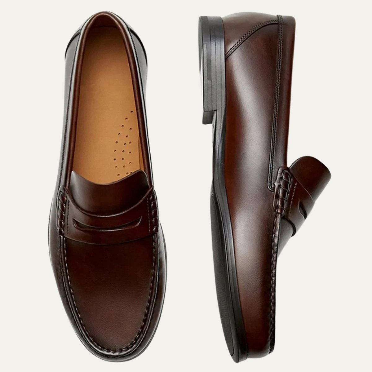 The Whitford Men’s Genuine Faux Leather Slip On Loafers