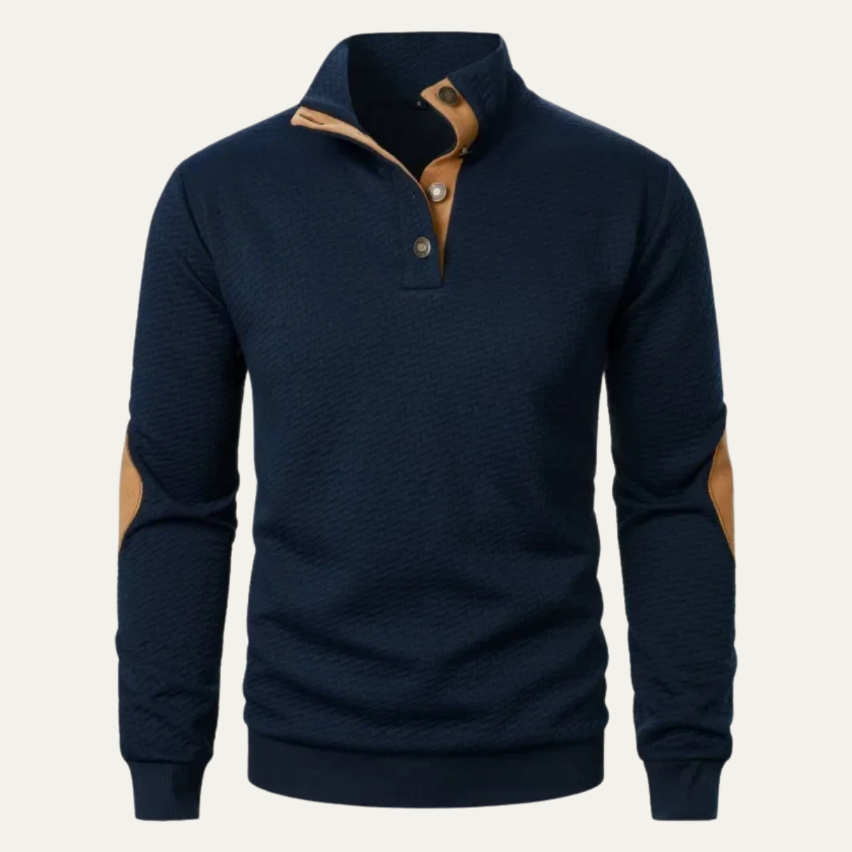 The Varenna Mens Button Down Lapel Polo Sweater