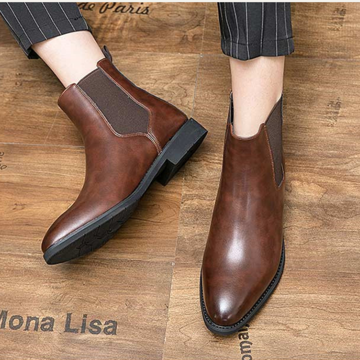 The Monterosso Men’s Smart Casual Vintage Leather Chelsea Boots