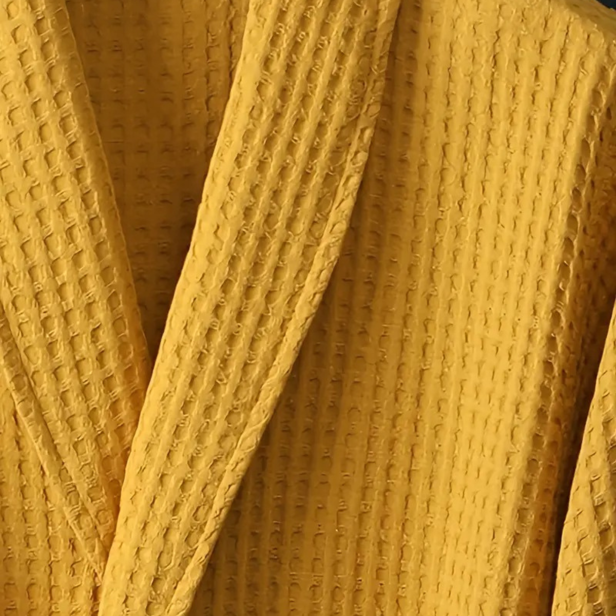 The Eastbourne Men's Cotton Waffle Lightweight Spa Bathrobe with Belt