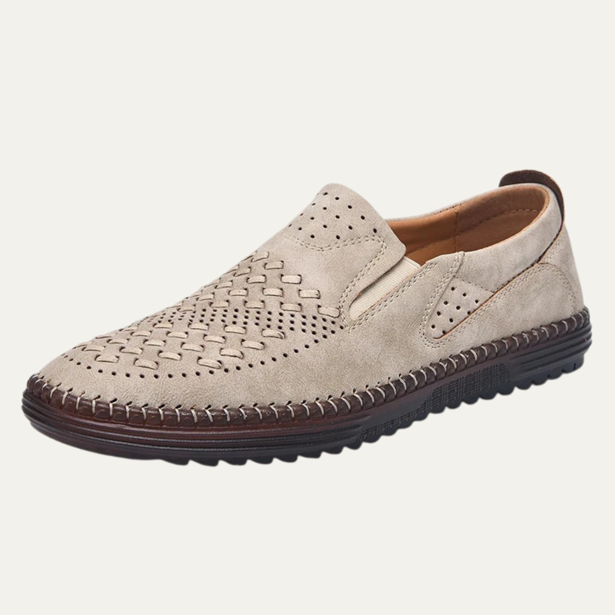 The Silverlake Men's Handmade Faux Leather Slip On Loafers