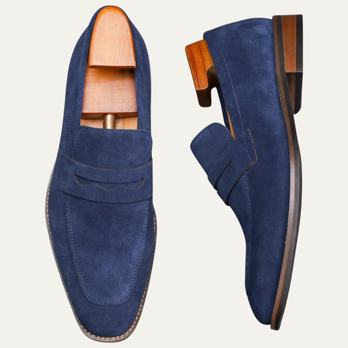The Limone Men’s Classes Suede Penny Comfort Loafers