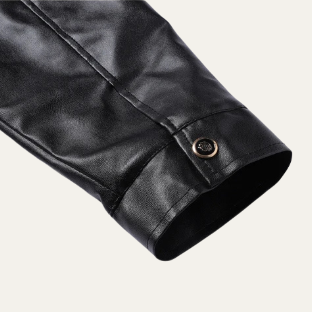 The Highcrest Men’s Winter Fleece Lined Faux Leather Biker Jacket