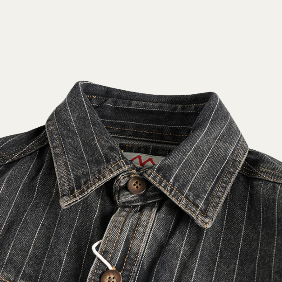 The Ridgecrest Hill Men’s Vintage Striped Denim Shirt Jacket