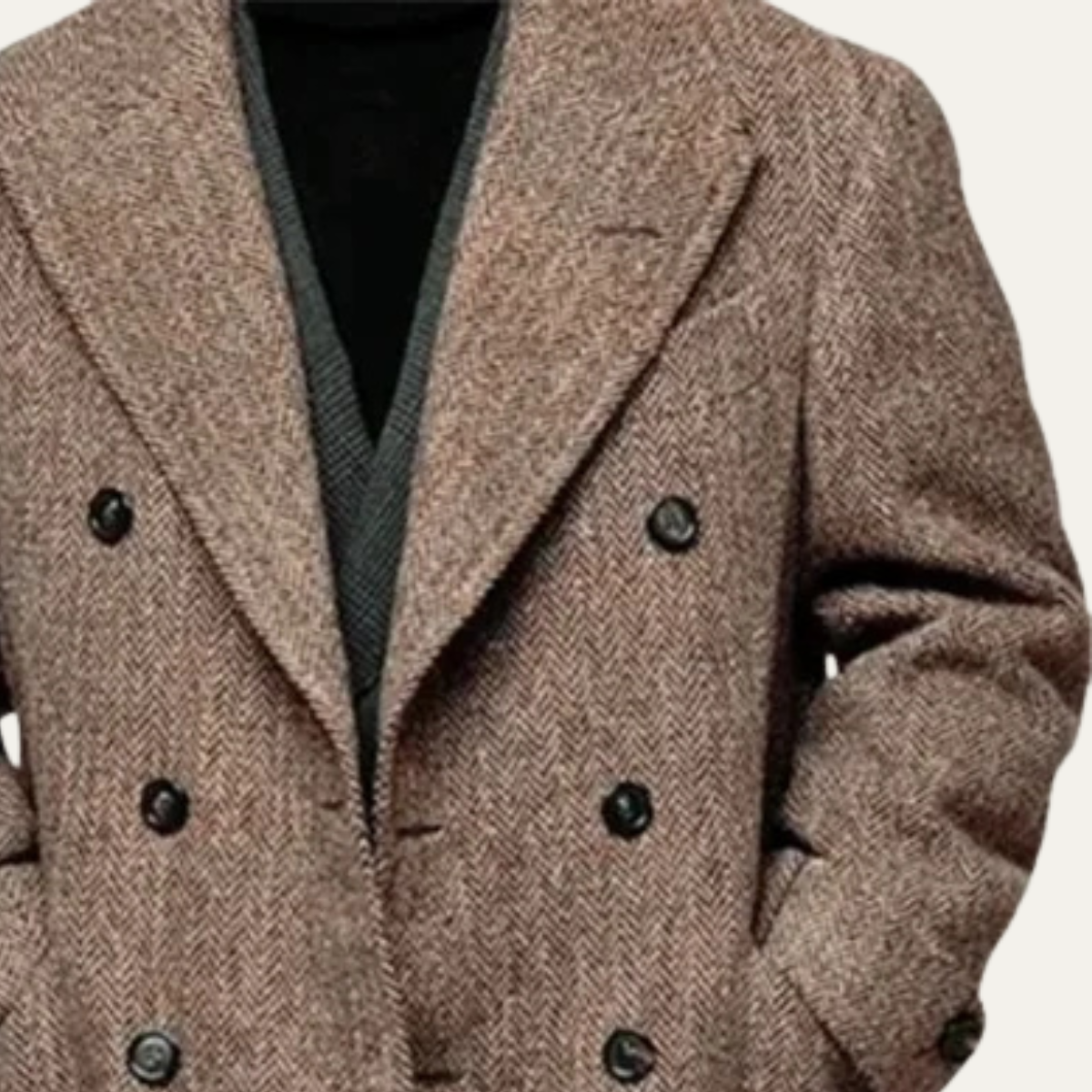 The Ashton Men's Vintage Wool Blend Double Breasted Tweed Winter Blazer