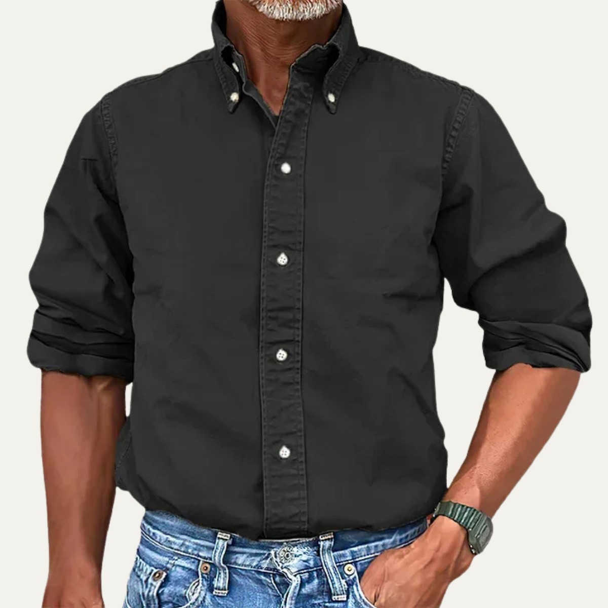 The Asti Men’s Solid Color Button Down Business Shirt