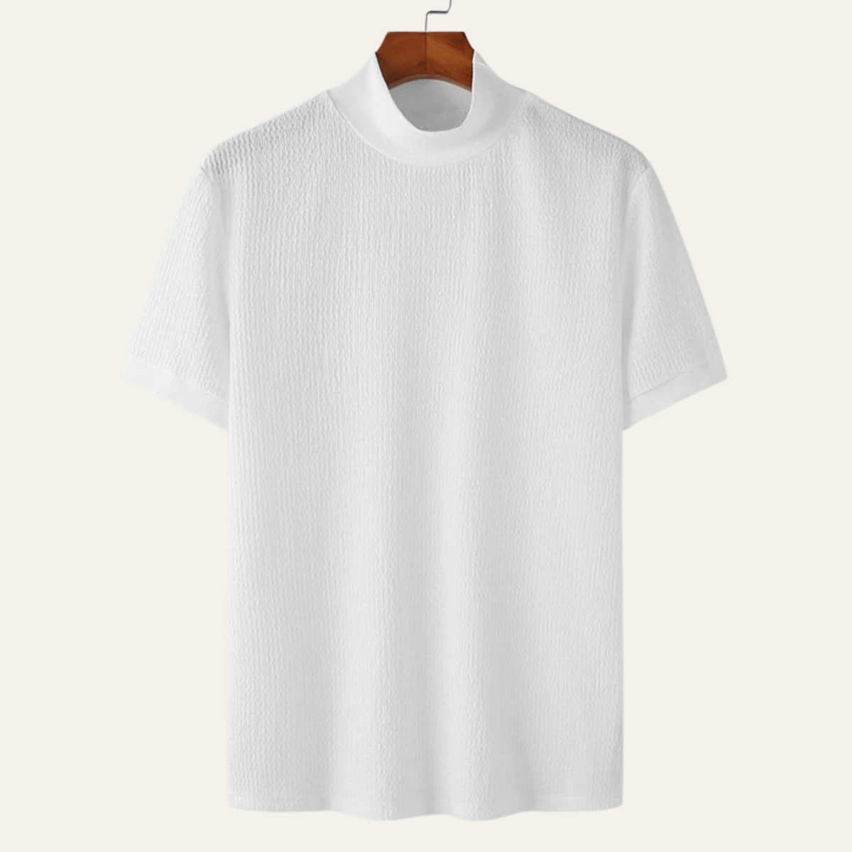 The Ragusa Men’s Slim Fit Textured High Neck Soft T Shirt
