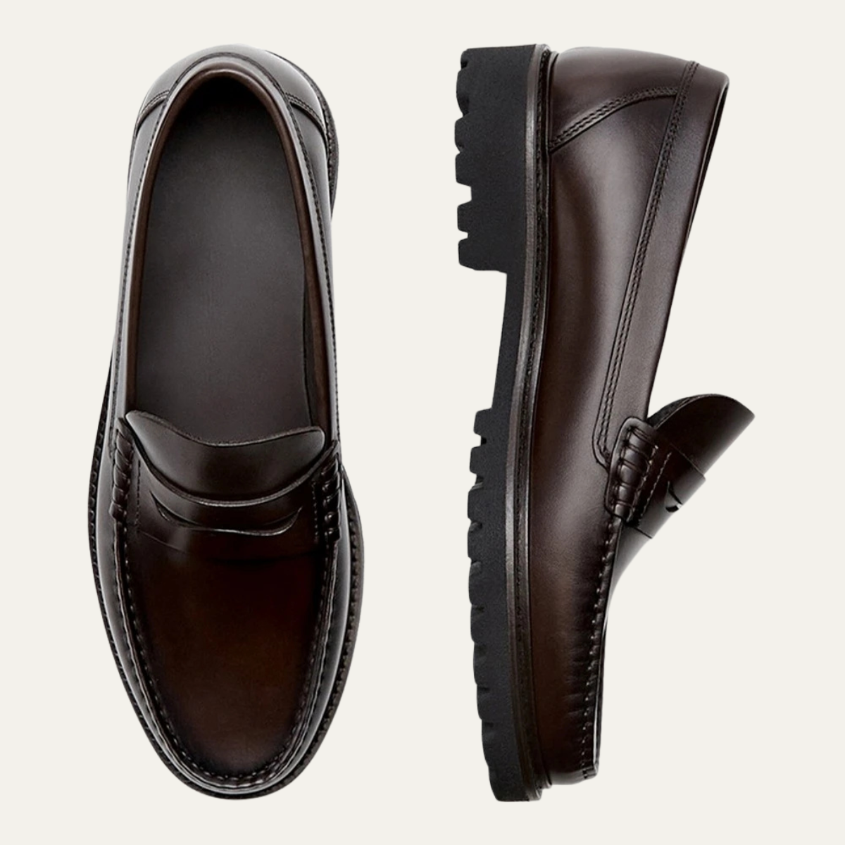 The Bellcrest Men’s Full Grain Faux Leather Casual Loafer Shoes