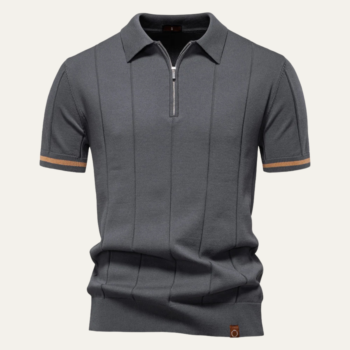 The San Marino Men’s Zip Up Slim Fit Polo Shirt