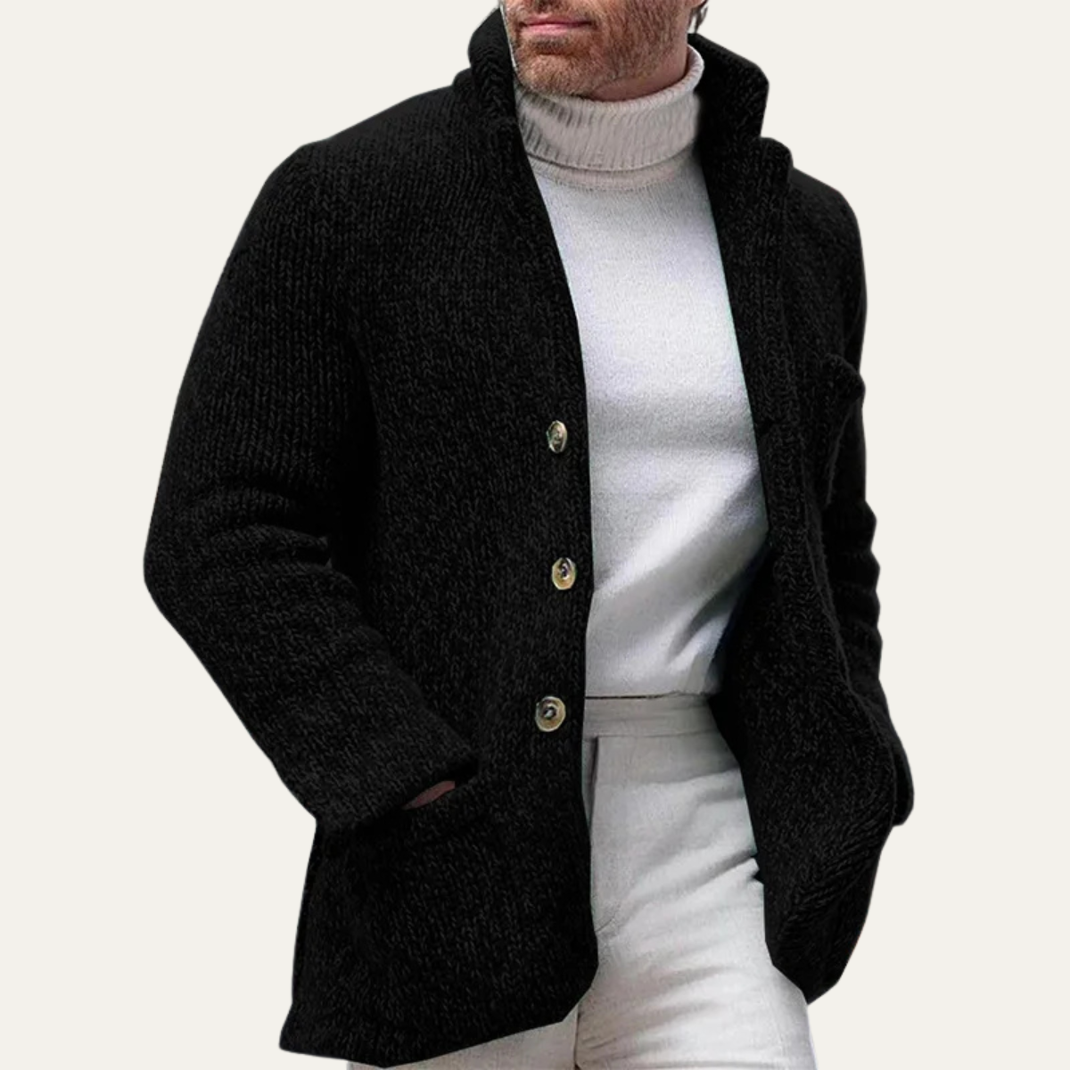 The Pemberton Men's Smart Casual Button Up Winter Knitted Cardigan