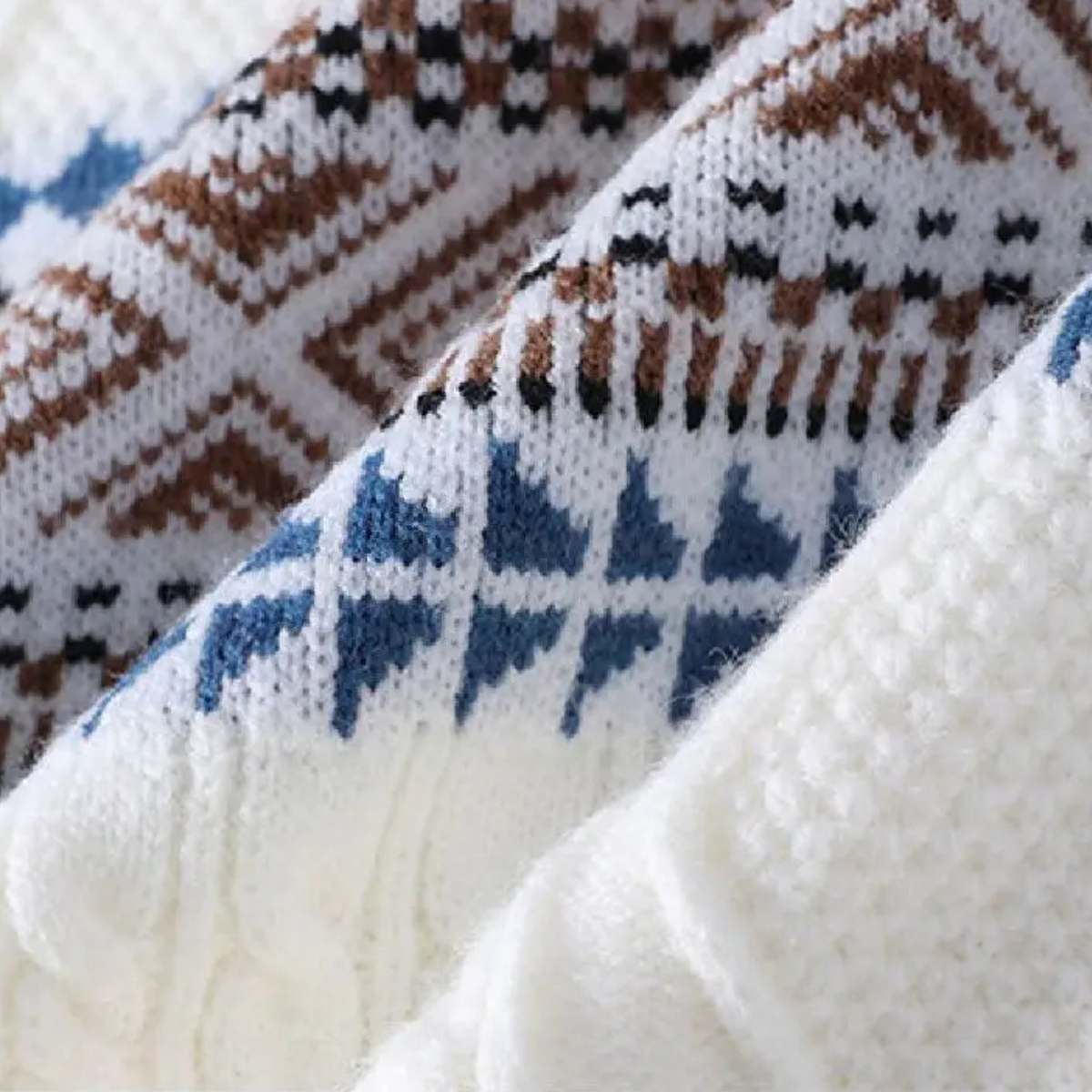 The Carloforte Men’s Knitted Winter Warm Sweater with Nordic Pattern