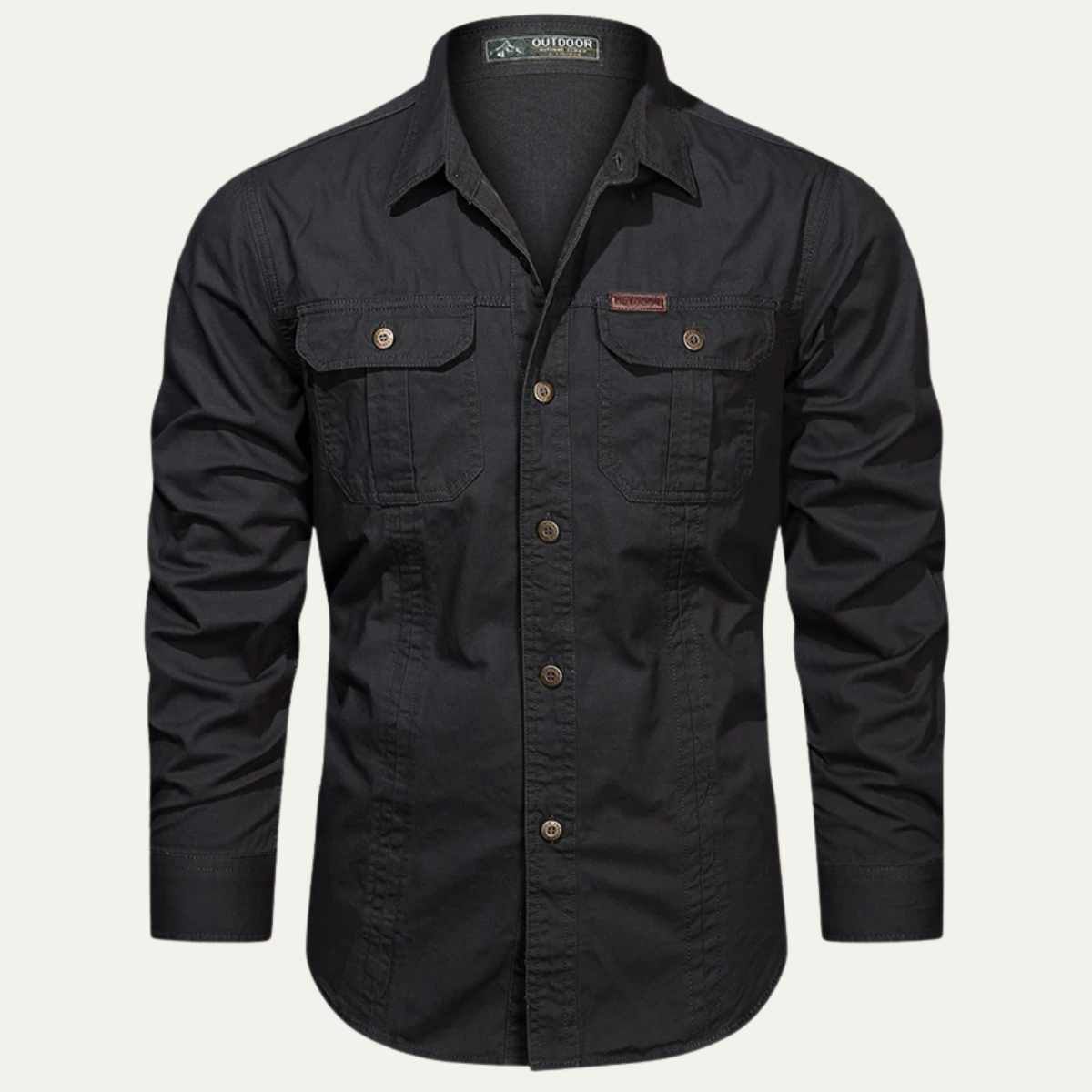 The Monza Men's Casual Button Up Cotton Cargo Shirt