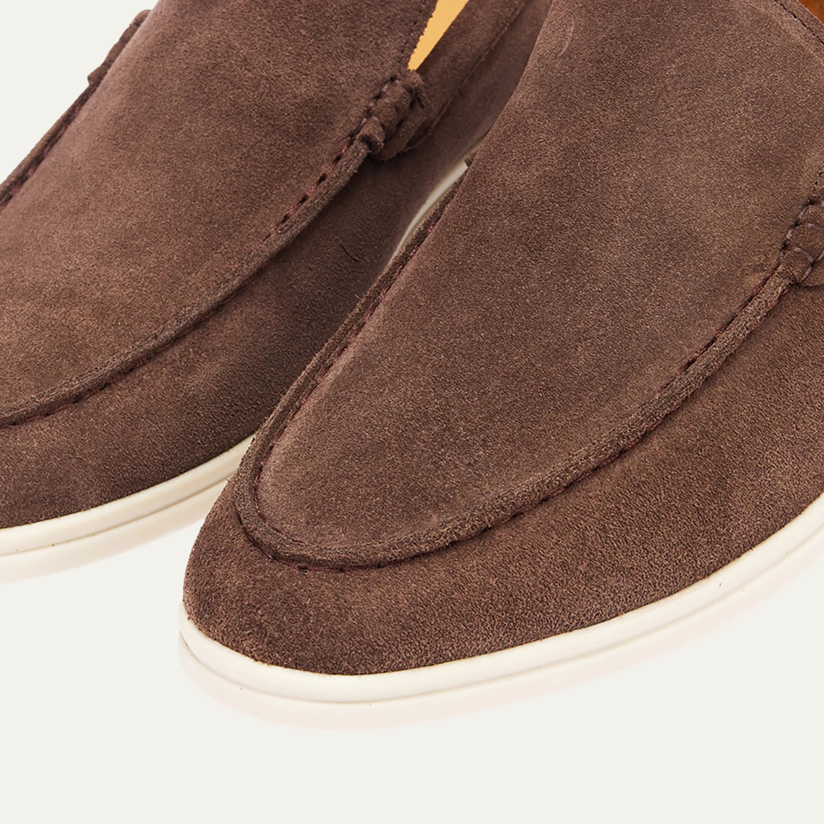 The Meadowgate Men’s Casual Vintage Suede Faux Leather Slip On Loafers - Khaki