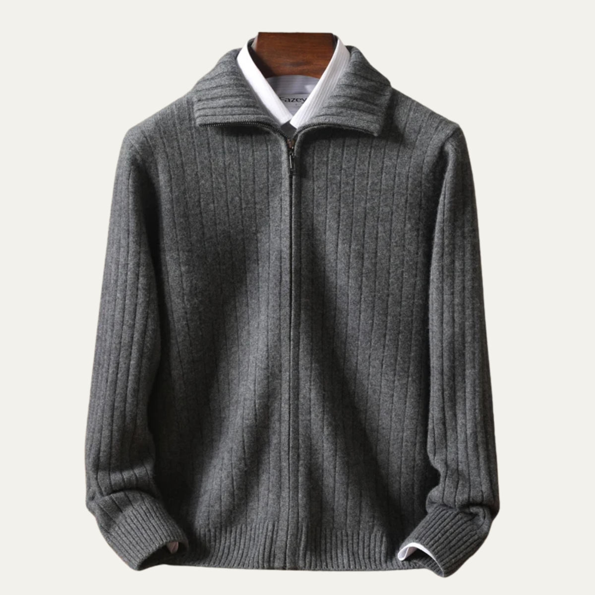 The Blackwell Men’s Winter Knit Merino Wool Zip Cardigan