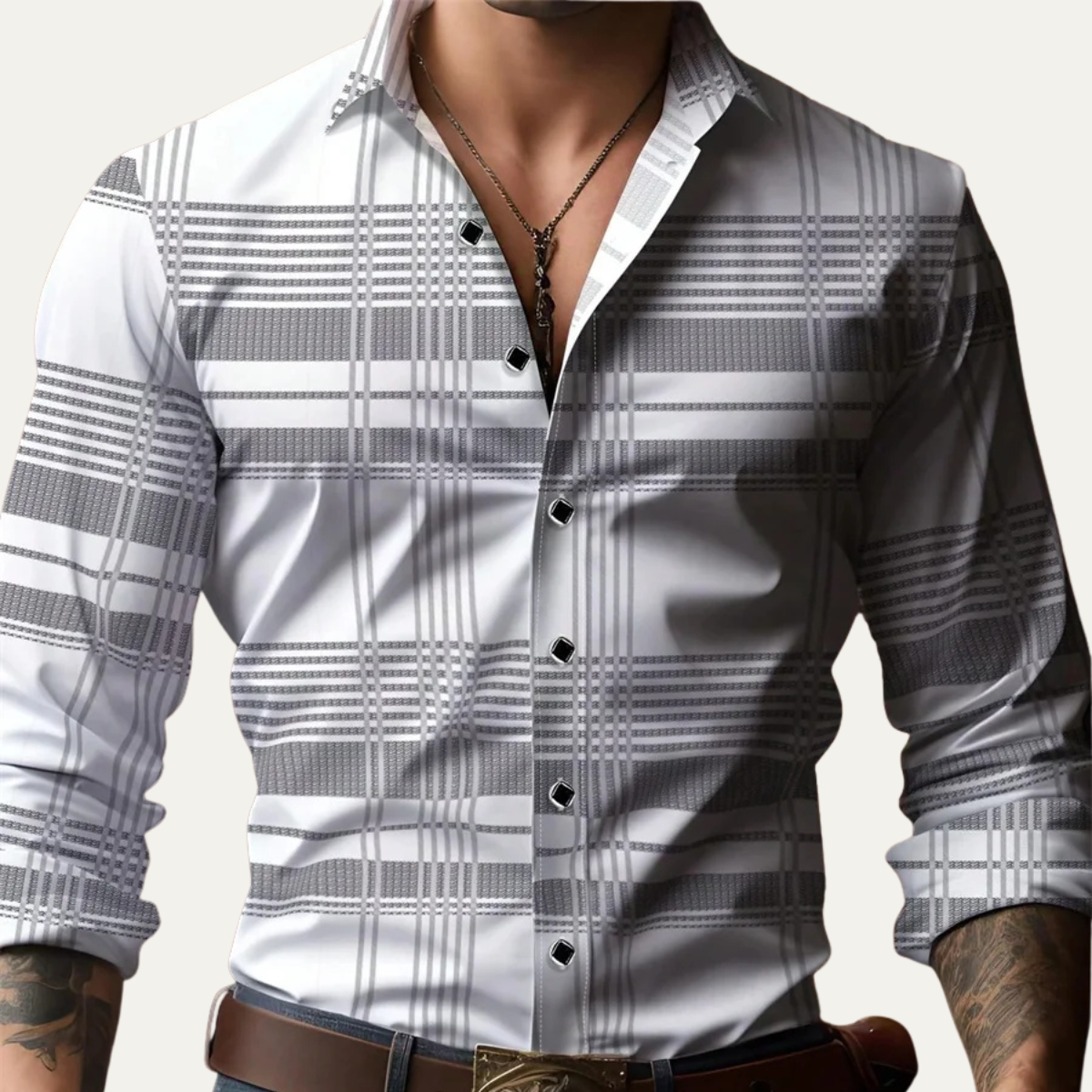 The Ashridge Men’s Classic Plaid Button Down Casual Shirt