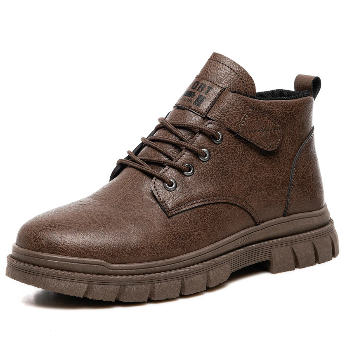The Brookhaven Ridge Men’s Leather Rugged Lace Up Outdoor Ankle Boots