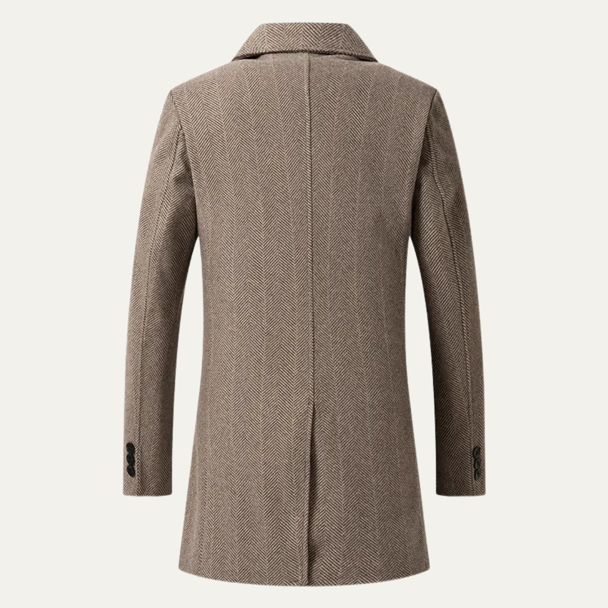 The Cremona Men’s Vintage Herringbone Wool Tweed Overcoat