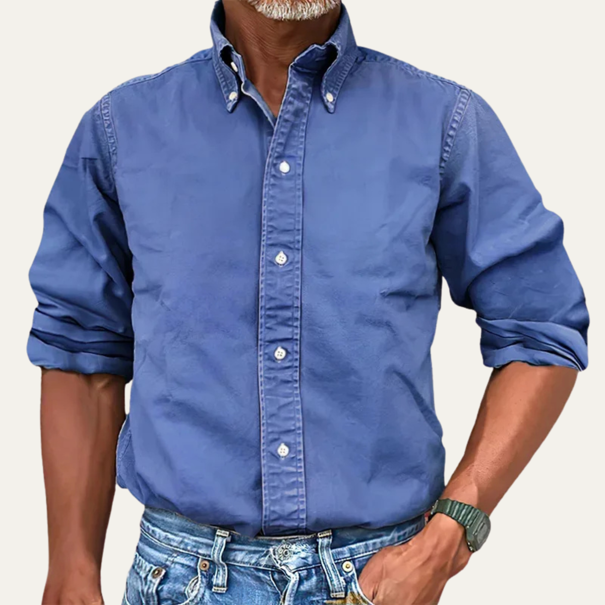 The Asti Men’s Solid Color Button Down Business Shirt