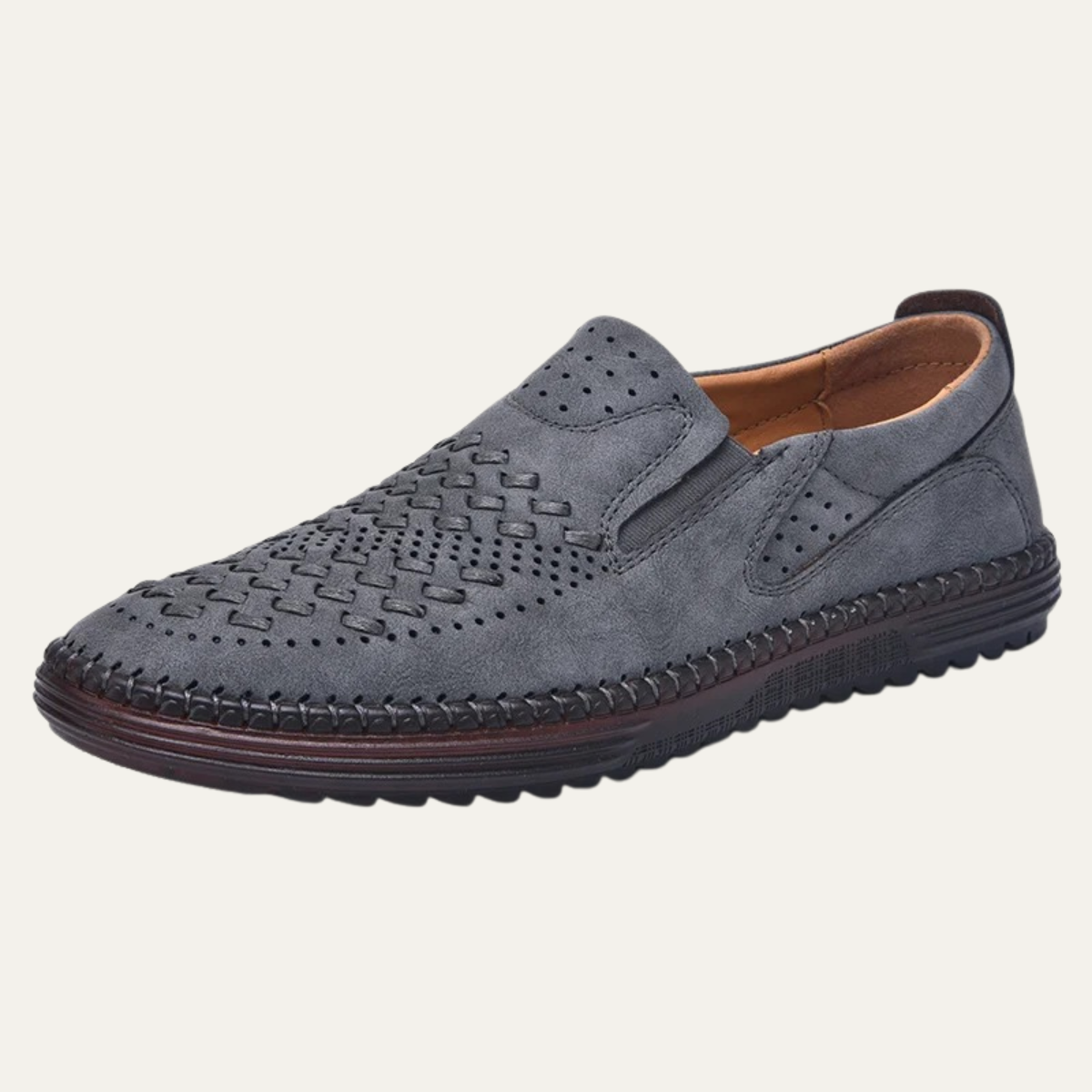 The Silverlake Men's Handmade Faux Leather Slip On Loafers