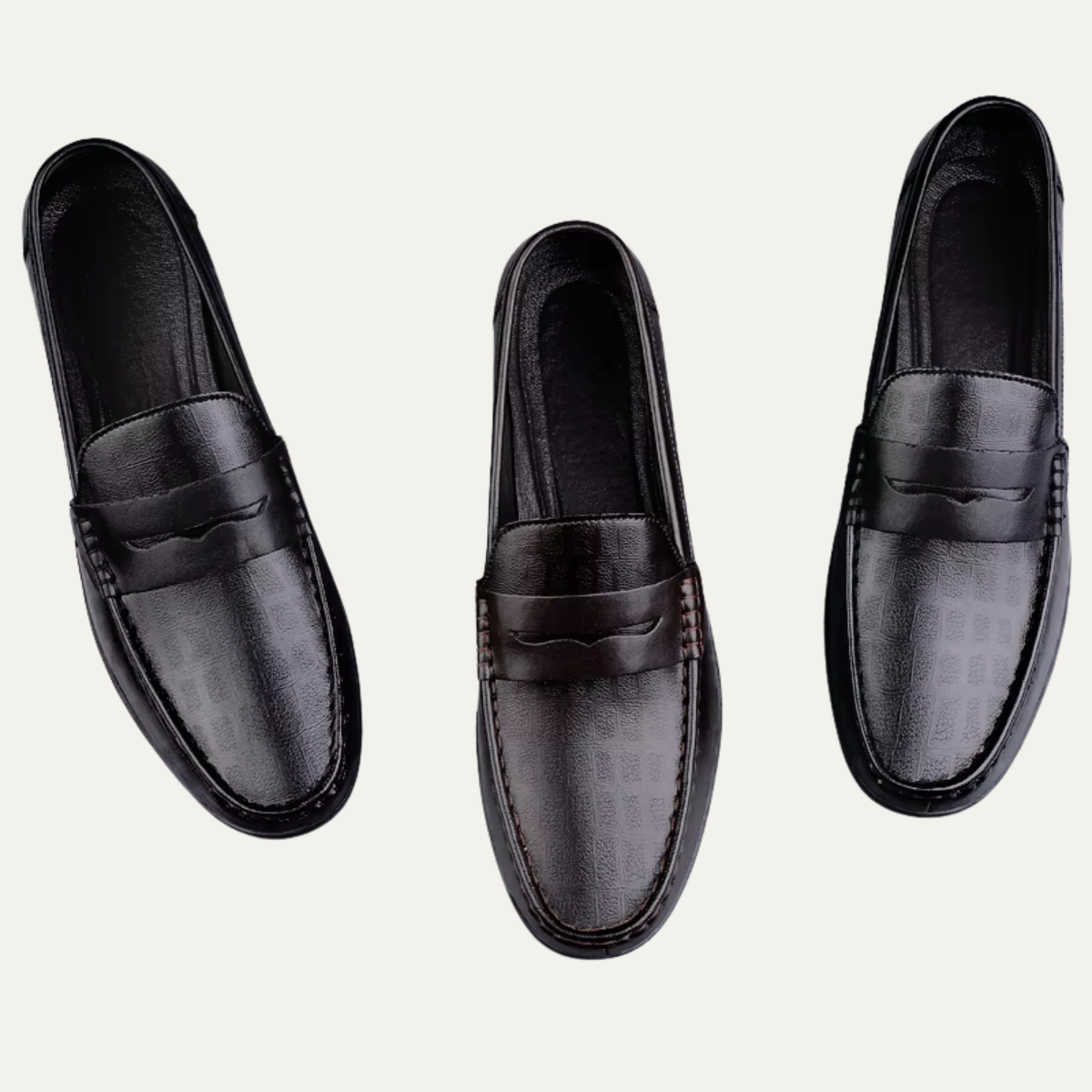 The Brookgate Men’s Breathable Italian Style Faux Leather Slip On Loafers