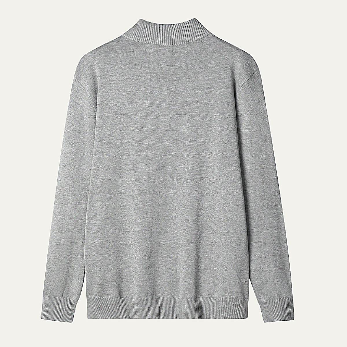 The Brookline Ridge Men's Classic Mock Neck Half Zip Cashmere Sweater