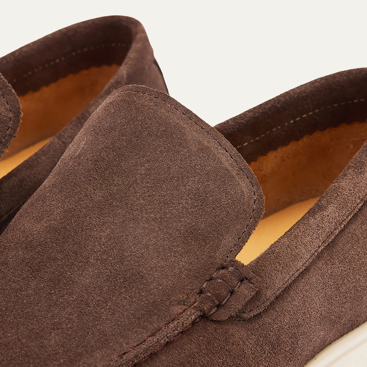 The Meadowgate Men’s Casual Vintage Suede Faux Leather Slip On Loafers - Khaki