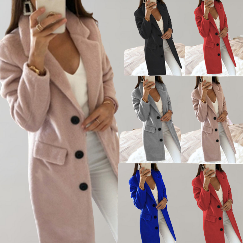 Women's Elongated Blazer with Buttons