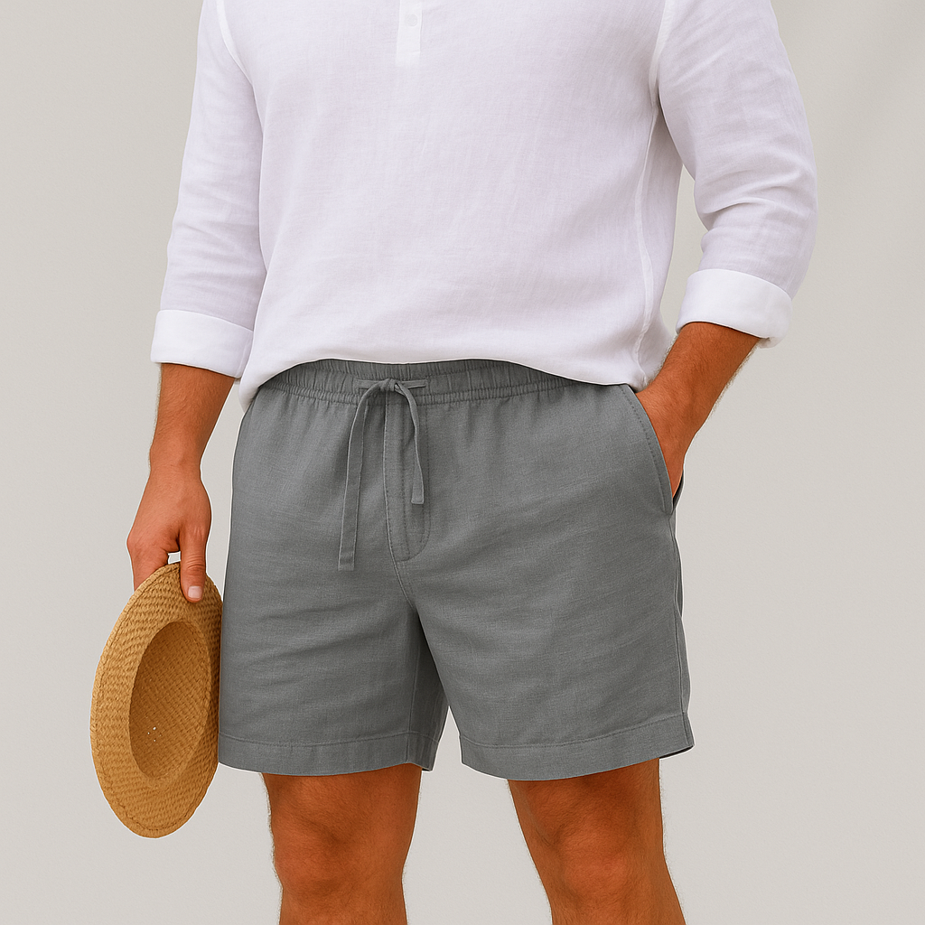 Men's Lightweight Relaxed Fit Linen Summer Shorts