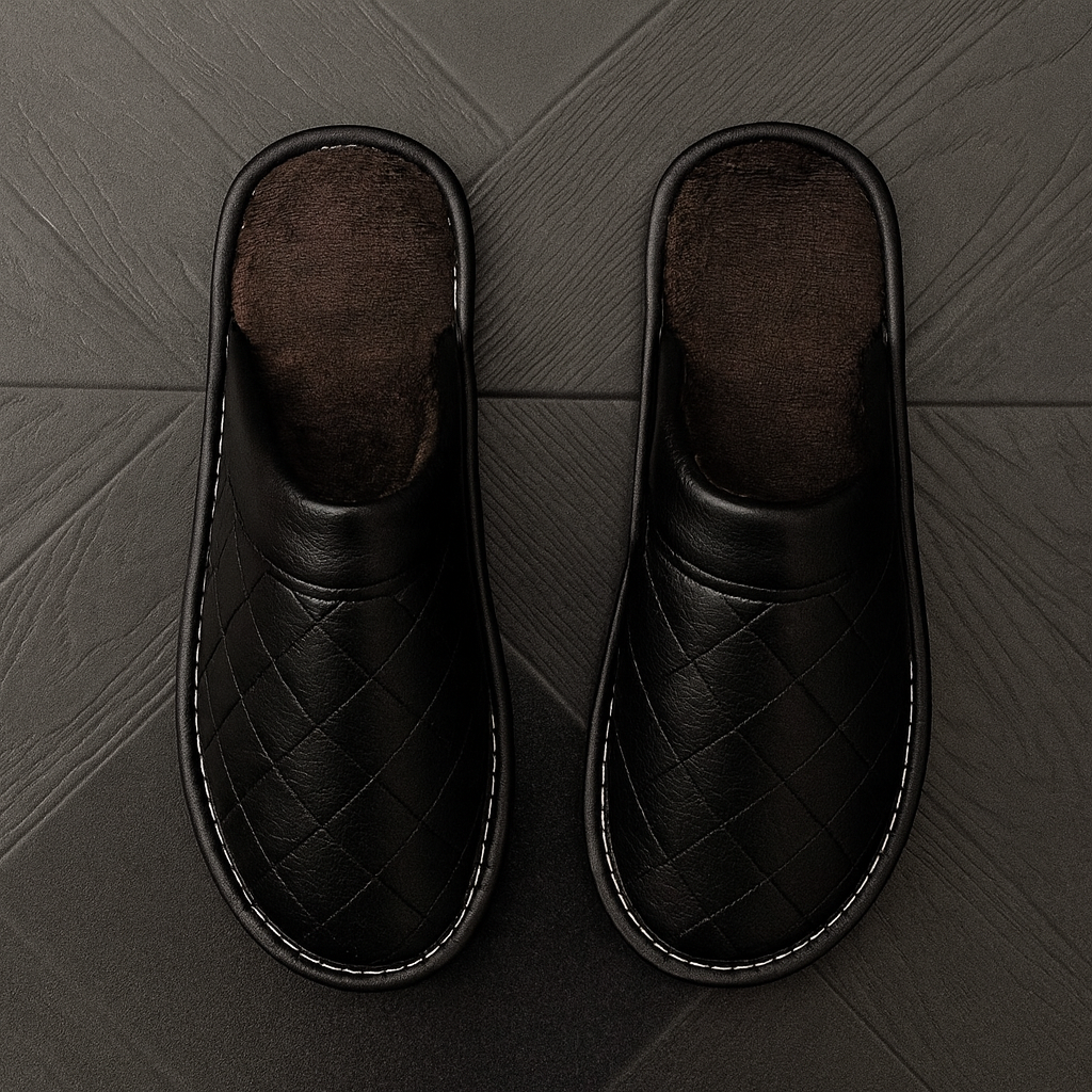 The Macclesfield Men's Quilted Warm Indoor House Shoes with Soft Lining