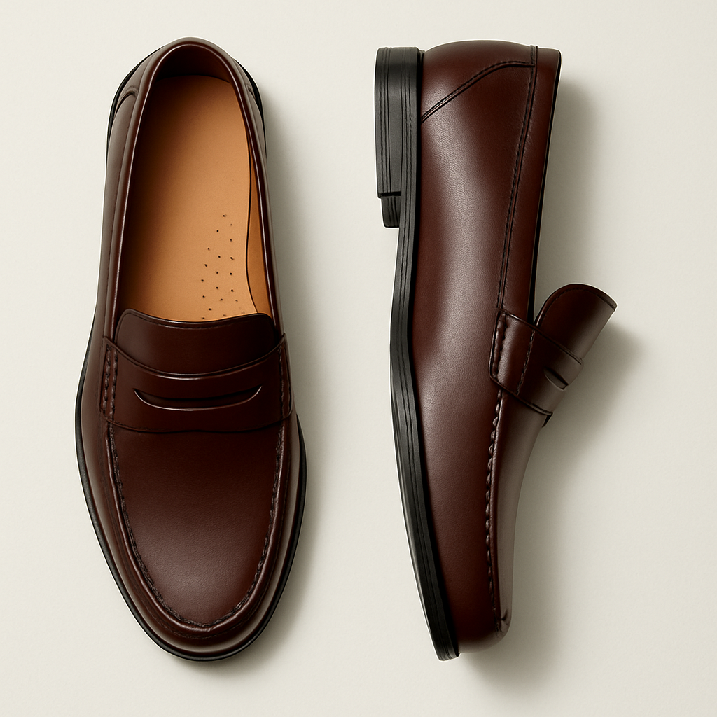 The Penrose Slip on Leather Loafers for Men